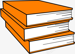 橘色工具书素材