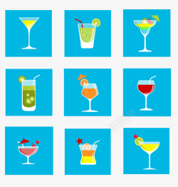 酒杯系列蓝色酒吧系列高清图片