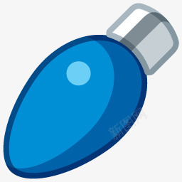 蓝色椭圆形彩灯图标png_新图网 https://ixintu.com 彩灯