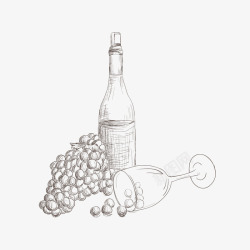 鐝犲瓙葡萄酒和酒杯矢量图高清图片