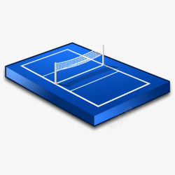 排球运动场3D体育运动场排球图标高清图片