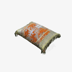 枕头模型鲜艳花纹枕头模型高清图片