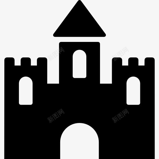 城堡图标png_新图网 https://ixintu.com 中世纪的女王 国王 城堡 建筑 童话王国