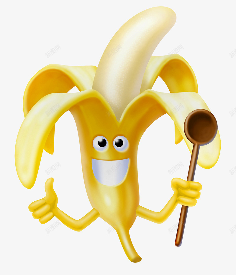 变异香蕉png免抠素材_新图网 https://ixintu.com 创意 卡通 变异 手绘 水果 香蕉