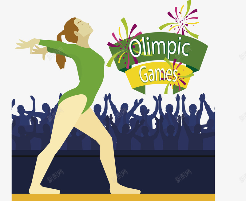 奥运比赛png免抠素材_新图网 https://ixintu.com 体操 体育 奥运 女孩 竞赛 背景