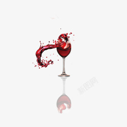 洒落的红酒红酒杯洒落装饰图案高清图片