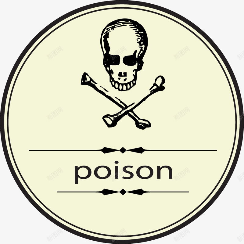 万圣节骷髅有毒贴纸标签png免抠素材_新图网 https://ixintu.com poison标签 万圣节 万圣节标签 万圣节贴纸 有毒 标签 贴纸 边框 骷髅标签