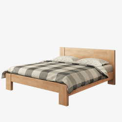 木头床免抠素材家具装饰高清图片