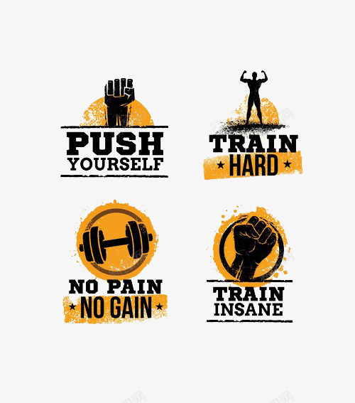 锻炼体育图标png_新图网 https://ixintu.com 健身房锻炼标贴 健身运动 图形标签 运动标贴 锻炼标签
