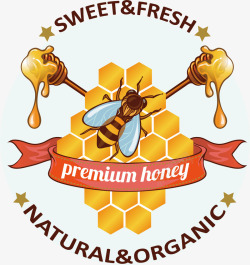 蜂蜜棒蜂蜜矢量图素材