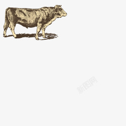 美式贴纸版绘牧场动物大猪高清图片
