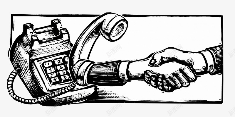 黑白抽象插图客户沟通png免抠素材_新图网 https://ixintu.com 商务协调 商务洽谈 客户之间 客户服务 客户沟通 抽象插图 沟通