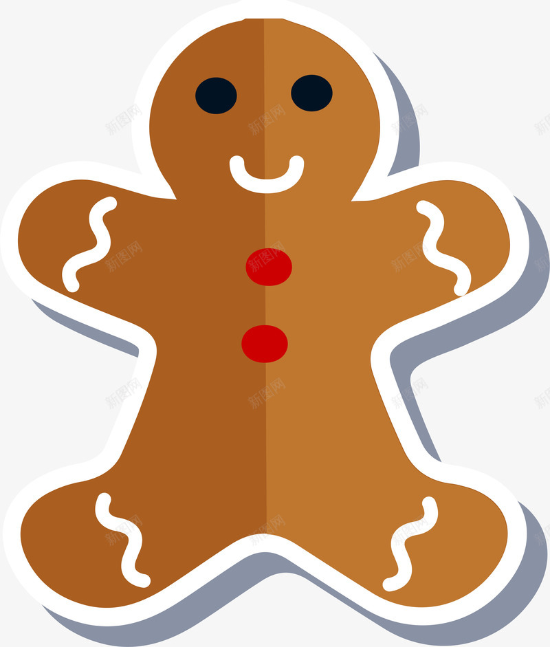 卡通圣诞节饼干png免抠素材_新图网 https://ixintu.com 儿童 圣诞节日 矢量图案 贴纸 食物 饼干