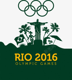 奥运会五环旗子里约奥运会高清图片
