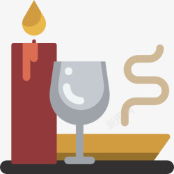 酒杯横板晚餐图标高清图片