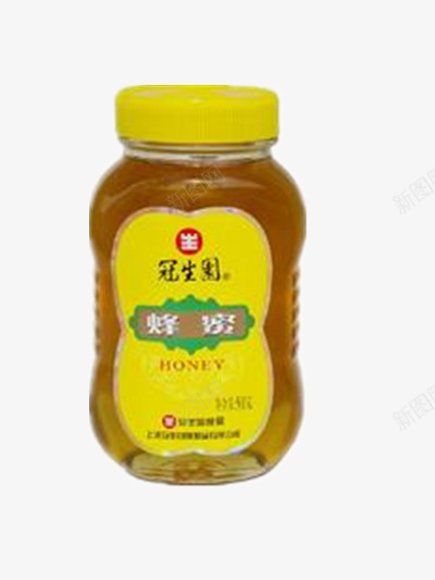 冠生园蜂蜜png免抠素材_新图网 https://ixintu.com 瓶装 纯天然 食品 黄色