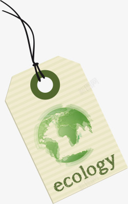 绿色环保生态标签贴纸素材