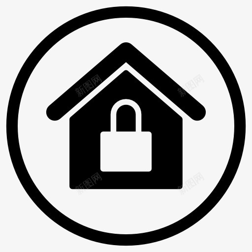安全的房子图标png_新图网 https://ixintu.com 安全接口 安全系统 家庭 房地产 房子