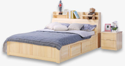 木头床免抠素材床高清图片