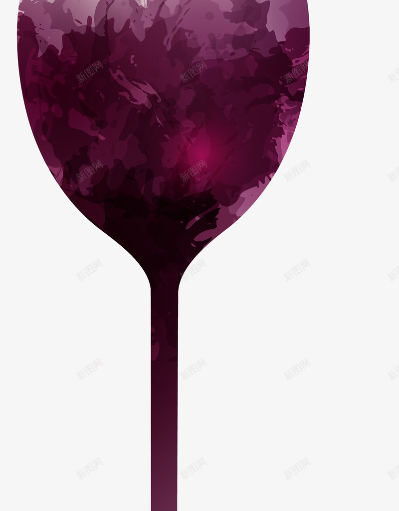 紫色红酒杯psd免抠素材_新图网 https://ixintu.com 紫色红酒杯