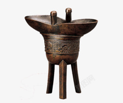 复古青铜爵杯酒杯八角杯青铜复古中国风高清图片