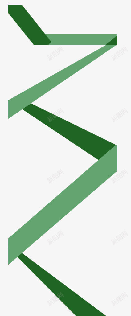 绿色几何折纸线条png免抠素材_新图网 https://ixintu.com 几何 折纸 线条 绿色