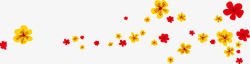 飞扬花朵中国风黄色漂浮花朵高清图片