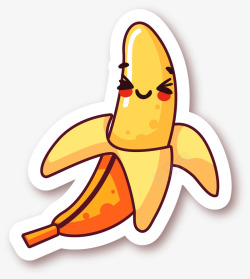 黄色香蕉表情素材