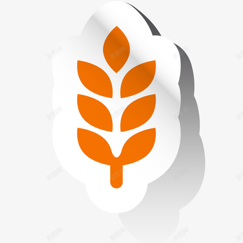 成熟的麦子贴纸矢量图ai免抠素材_新图网 https://ixintu.com 丰收 小麦 成熟的麦子贴纸设计 谷物 麦子 麦穗 矢量图