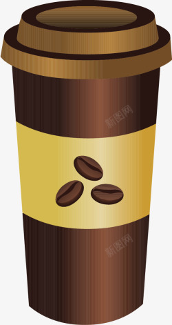 咖啡厅标贴咖啡杯矢量图高清图片