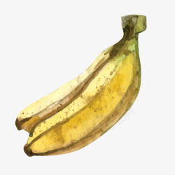 卡通水彩香蕉水果矢量图素材