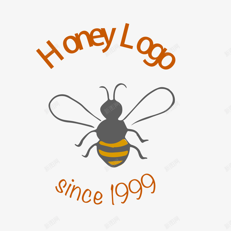 蜂蜜标志图标png_新图网 https://ixintu.com honey logo 标志设计 蜜蜂