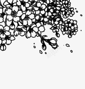 黑白花朵图标图标