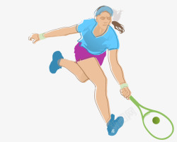手绘校运会唿啦圈比赛手绘网球高清图片