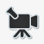 camcorder摄像机超级单声道黑贴纸图标高清图片