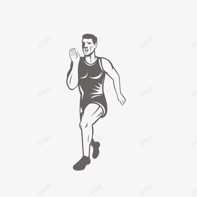 手绘跑步的男子png免抠素材_新图网 https://ixintu.com 健康 比赛 简笔手绘 跑步的男子 跑着的人 运动