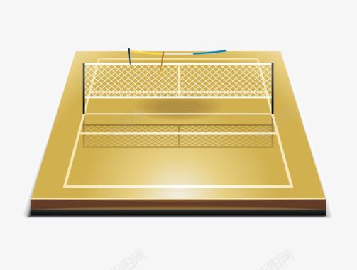 金色网球赛场图标图标