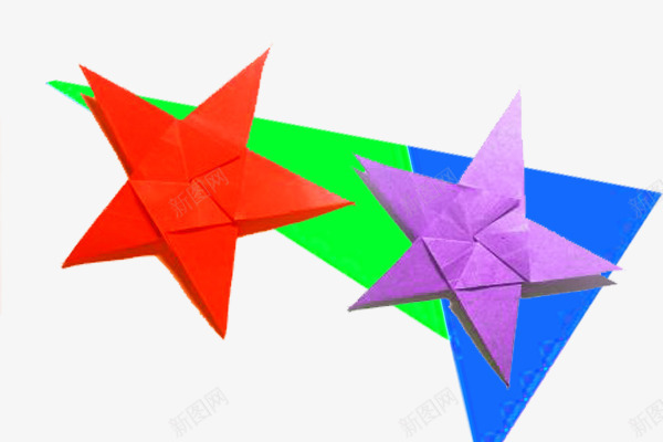 实物折纸五角星psd免抠素材_新图网 https://ixintu.com 五角星 实物 折纸 折纸五角星 星形 星星 纸星