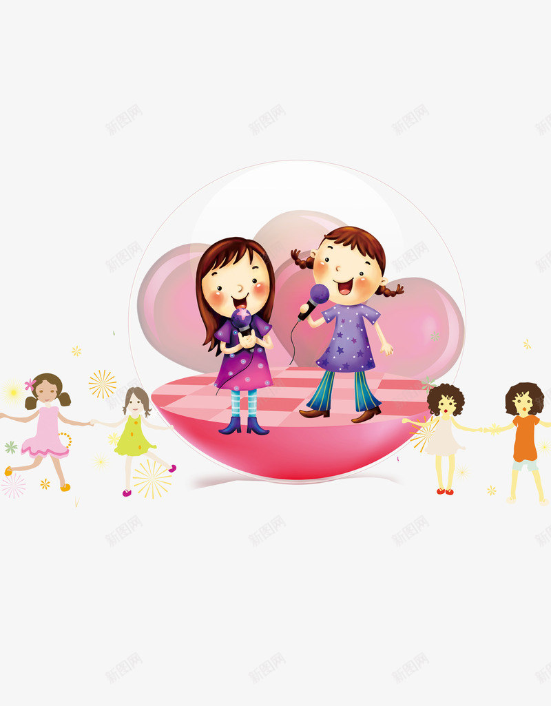 小朋友唱歌比赛psd免抠素材_新图网 https://ixintu.com 友唱歌 小朋 比赛