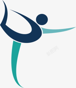 滑冰图标滑冰户外运动logo图标高清图片