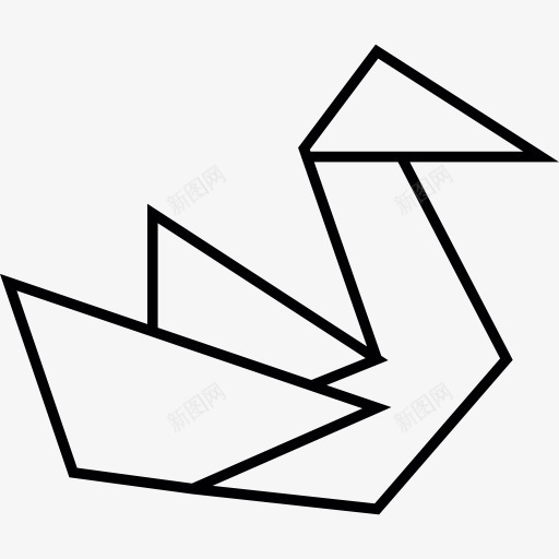 纸鸟图标png_新图网 https://ixintu.com 休闲 动物 折纸 纸