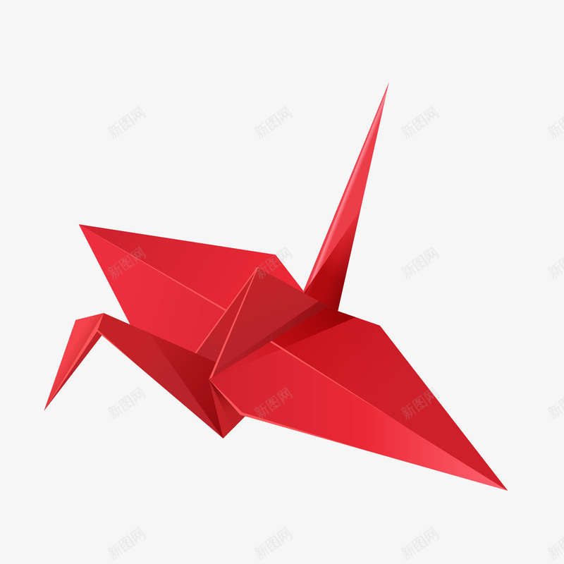 卡通手绘折叠红色纸鹤图矢量图eps免抠素材_新图网 https://ixintu.com 免抠图PNG 卡通 手绘 折叠 矢量卡通手绘折叠红色纸鹤免抠图PNG免费下载 红色 纸鹤 矢量图