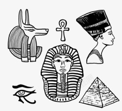 黑白金字塔神秘的埃及高清图片