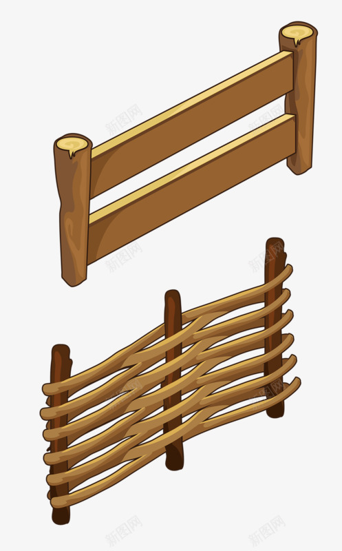 木头栅栏png免抠素材_新图网 https://ixintu.com 卡通 围栏 木头 栅栏