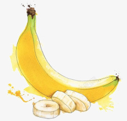 创意香蕉片素材卡通香蕉高清图片