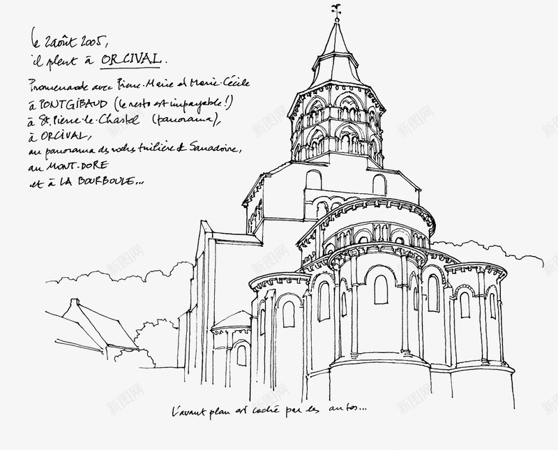 线描卡通场景png免抠素材_新图网 https://ixintu.com 场景手绘 场景线描 手绘 手绘场景 线稿