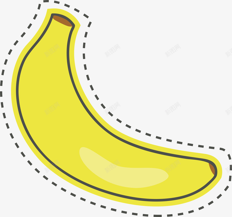 香蕉贴纸矢量图ai免抠素材_新图网 https://ixintu.com 好吃 精美 贴纸 香蕉 香蕉设计 香蕉贴纸 矢量图