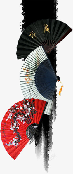 折扇免费PNG下载中国风折扇纸扇高清图片