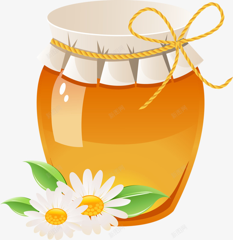 蜂蜜罐子图案装饰png免抠素材_新图网 https://ixintu.com 图案 罐子 蜂蜜 装饰