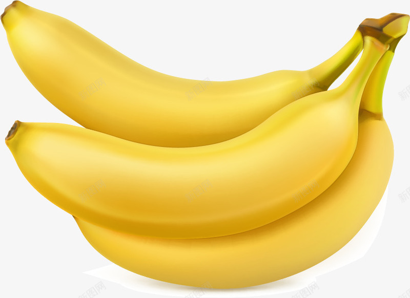手绘黄色香蕉png免抠素材_新图网 https://ixintu.com 手绘 水彩 水果 简约 美食 质感 香蕉 黄色